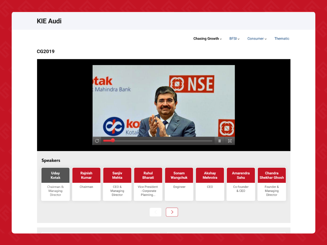 Kotak KINSITE Research Portal — screenshot 2
